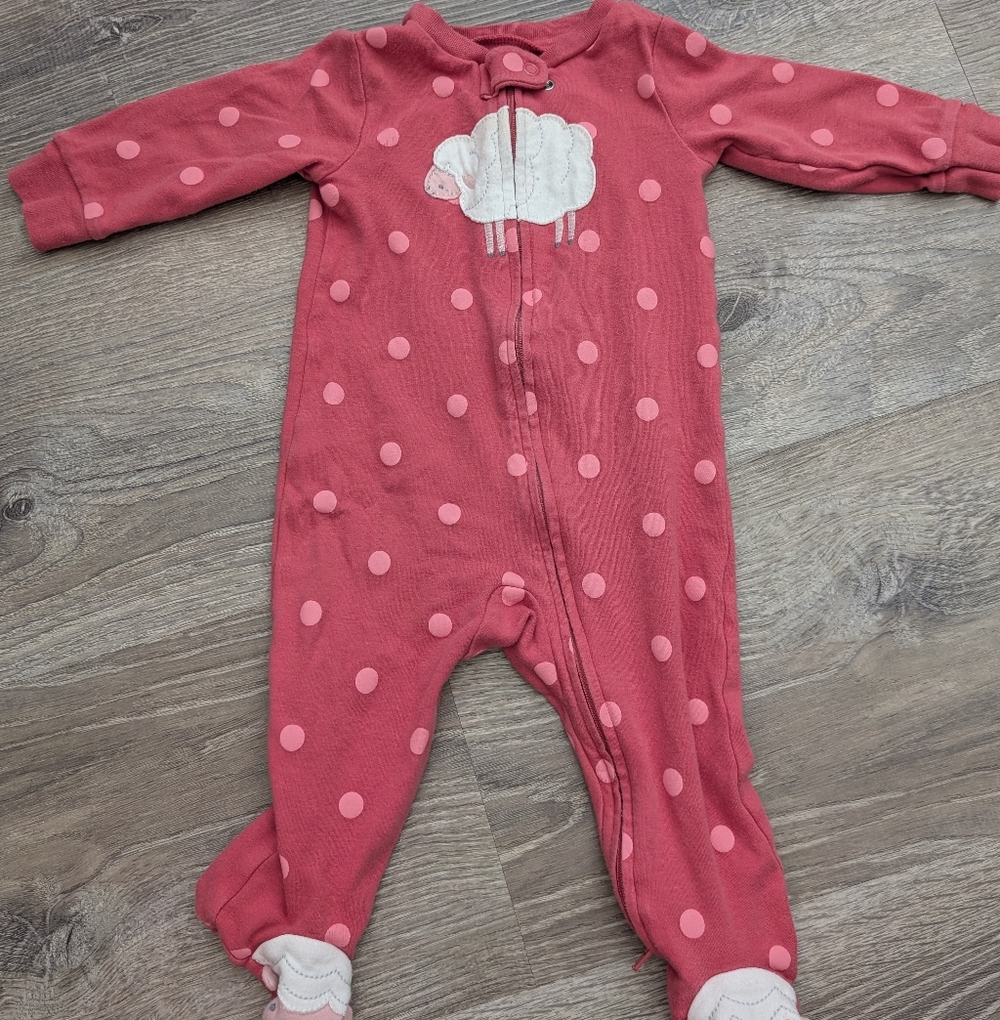 Pink Polka Dot Kids One Piece